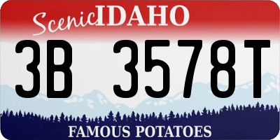 ID license plate 3B3578T