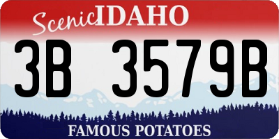 ID license plate 3B3579B
