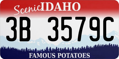 ID license plate 3B3579C