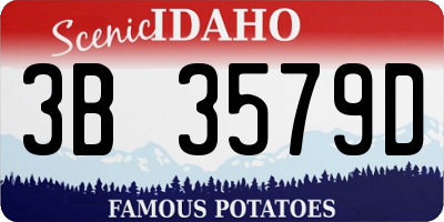 ID license plate 3B3579D