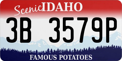 ID license plate 3B3579P