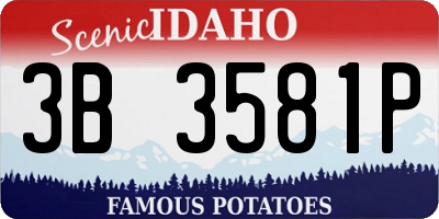 ID license plate 3B3581P