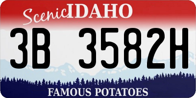 ID license plate 3B3582H