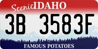 ID license plate 3B3583F