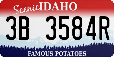 ID license plate 3B3584R