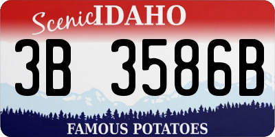 ID license plate 3B3586B