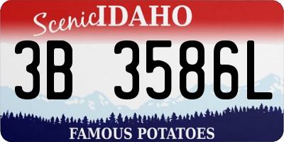 ID license plate 3B3586L