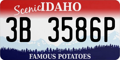 ID license plate 3B3586P