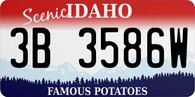 ID license plate 3B3586W