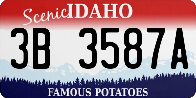 ID license plate 3B3587A
