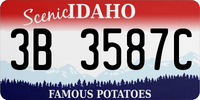 ID license plate 3B3587C