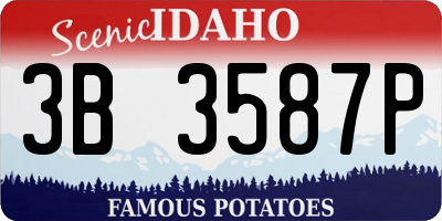 ID license plate 3B3587P