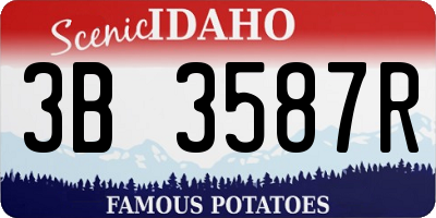 ID license plate 3B3587R
