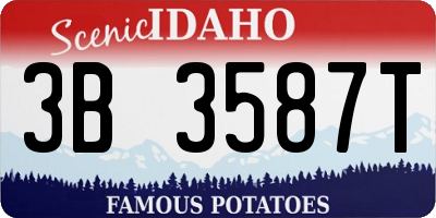 ID license plate 3B3587T