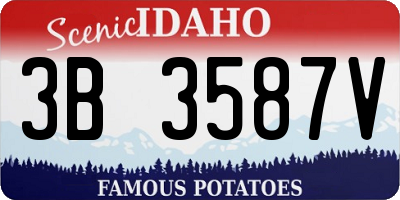 ID license plate 3B3587V