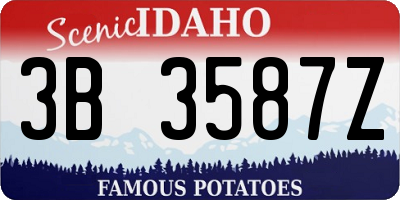 ID license plate 3B3587Z