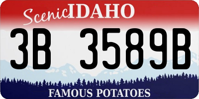 ID license plate 3B3589B
