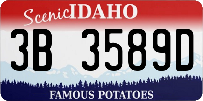 ID license plate 3B3589D