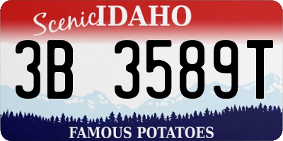 ID license plate 3B3589T