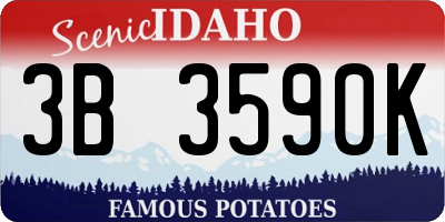 ID license plate 3B3590K