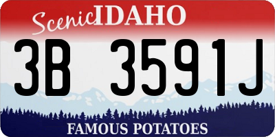 ID license plate 3B3591J
