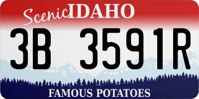 ID license plate 3B3591R