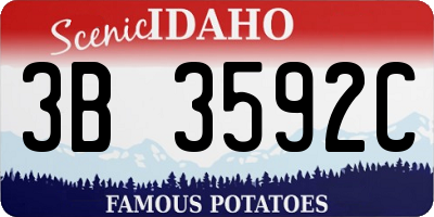 ID license plate 3B3592C