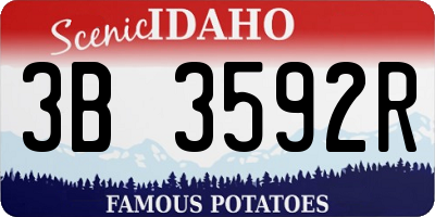 ID license plate 3B3592R