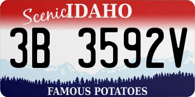 ID license plate 3B3592V