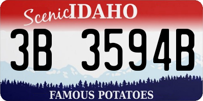 ID license plate 3B3594B