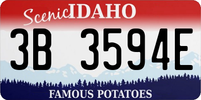 ID license plate 3B3594E