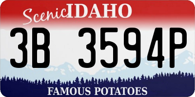 ID license plate 3B3594P