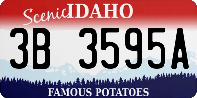 ID license plate 3B3595A
