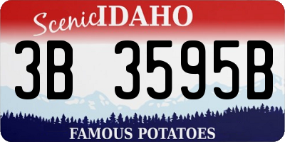 ID license plate 3B3595B