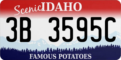 ID license plate 3B3595C