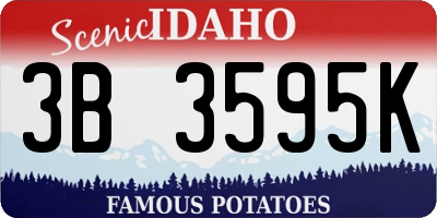 ID license plate 3B3595K