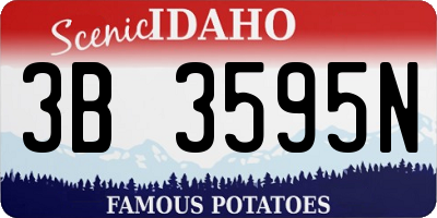 ID license plate 3B3595N