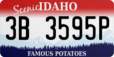 ID license plate 3B3595P