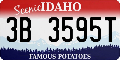 ID license plate 3B3595T