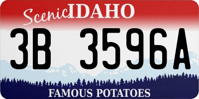 ID license plate 3B3596A