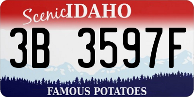 ID license plate 3B3597F