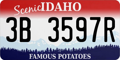 ID license plate 3B3597R