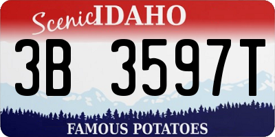 ID license plate 3B3597T