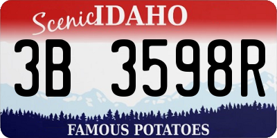 ID license plate 3B3598R