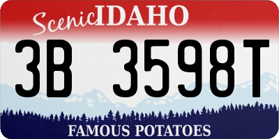 ID license plate 3B3598T