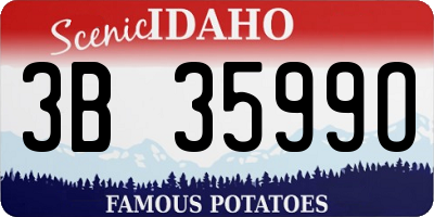 ID license plate 3B3599O