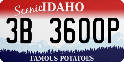 ID license plate 3B3600P