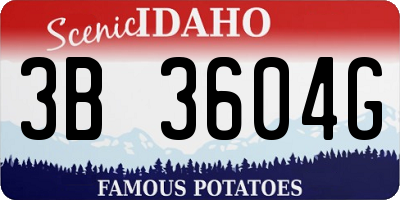 ID license plate 3B3604G