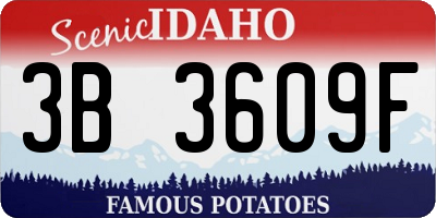 ID license plate 3B3609F