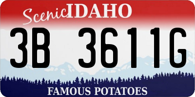 ID license plate 3B3611G
